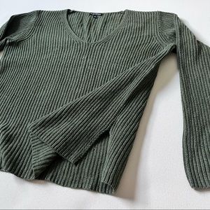 Jcrew mercantile olive green heavy knit sweater